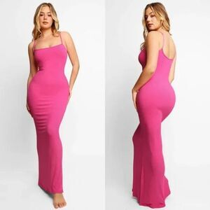 Popilush Built-In Shapewear Slip Maxi Lounge Dress